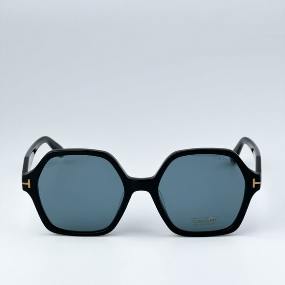 Tom Ford FT1032-F ROMY 01A BRAND NEW Sunglasses Black Blue Square Oversized - Picture 8 of 13